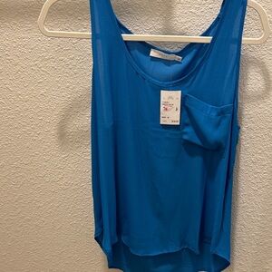 Lush Blue Sleeveless Top NWT